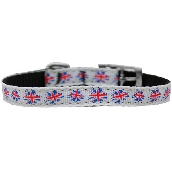 Petpal Graffiti Union Jack UK Flag Nylon Dog Collar with Classic Buckle 0.37 in. - Size 16 PE822973